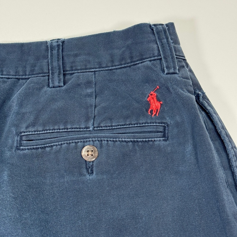 Polo Ralph Lauren Ethan Pant Mens 34x30 Navy Blue Pleated Chino Cotton Tag 34x32 - Picture 7 of 16